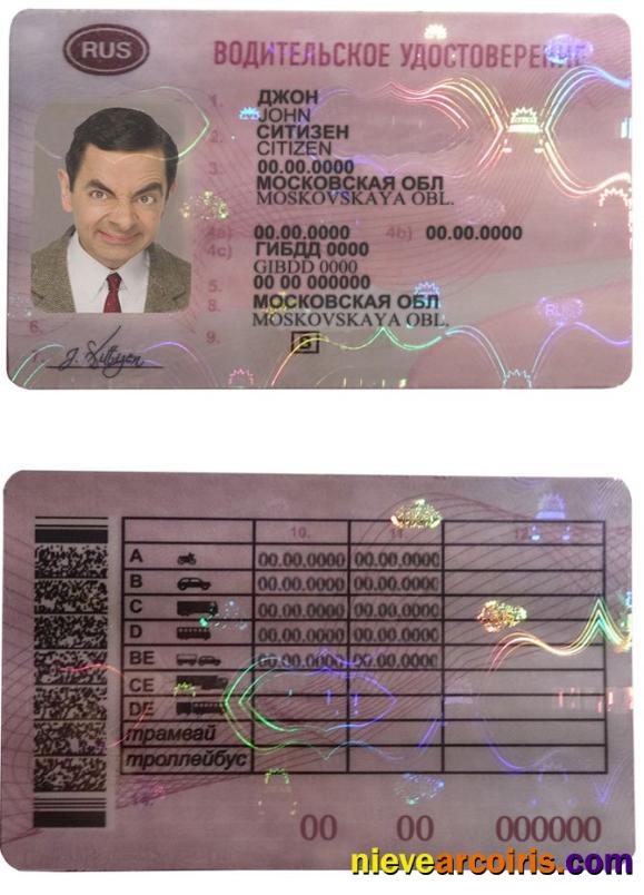 Russia driving license